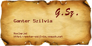 Ganter Szilvia névjegykártya